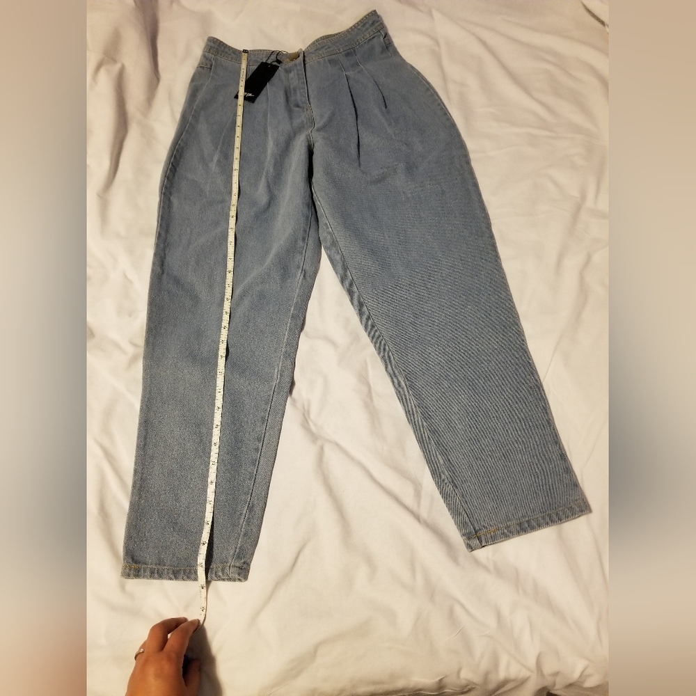 NWT Nasty Gal Collection Mom Jeans  Light Blue Size 6 - Picture 5 of 12